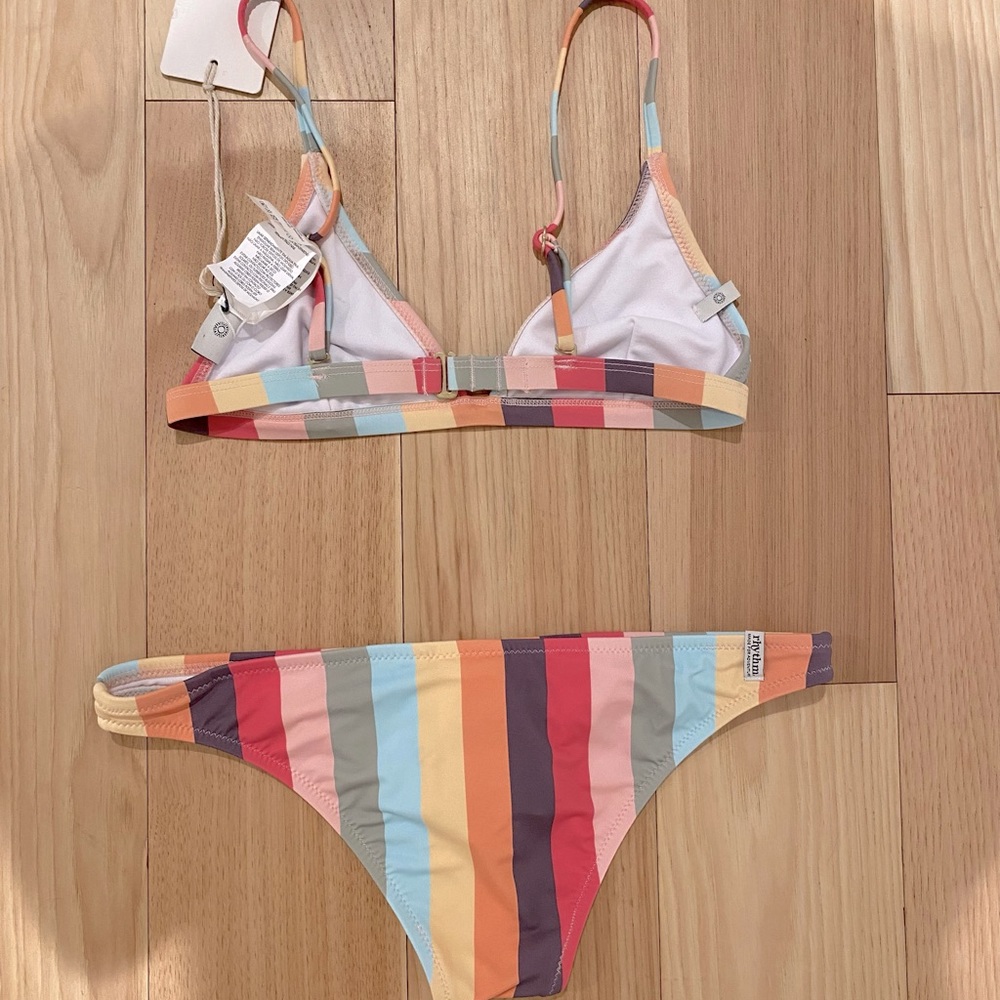 Rhythm. Multi-Color Striped Triangle Bikini - Picture 6 of 8
